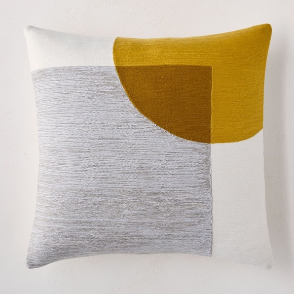West Elm Crewel Overlapping Shapes Pillow Covers (Set of 2) - Picture 2 of 10